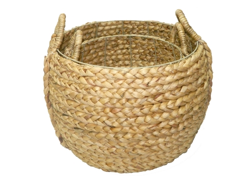 2pc water hyacinth storage braided weave